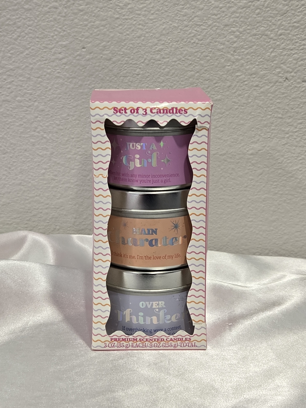 Set of 3 Scented Tin Candles